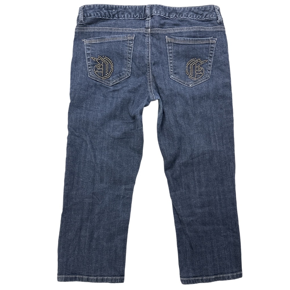 Y2K GUESS women's dark lowrise jeans with rhinestones, 29".